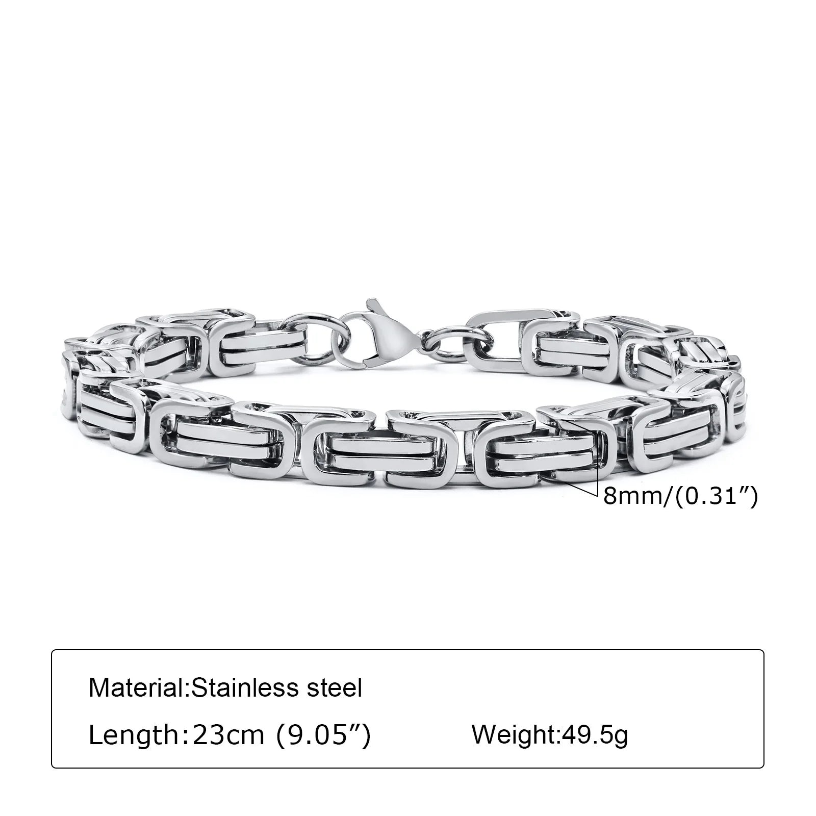 Byzantine Chain Bracelet for Men Women