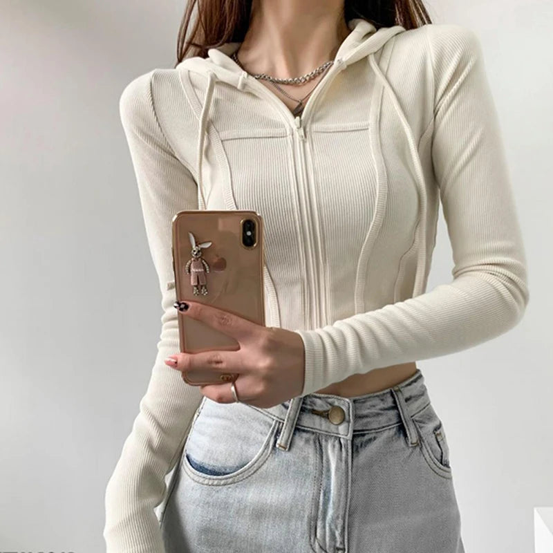 Thin Hooded Cardigan Women