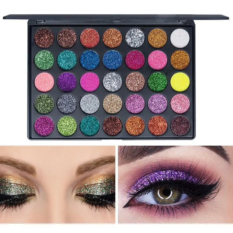 35 Color Glitter Eyeshadow Waterproof