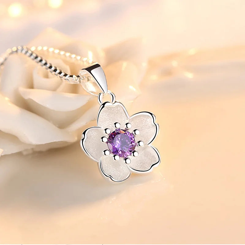 925 Sterling Silver Blossom Necklaces