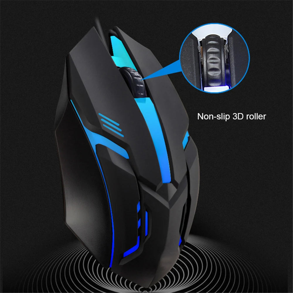 E-Sports USB Wired Mouse Colorful LED Gaming Mouse 5000 DPI