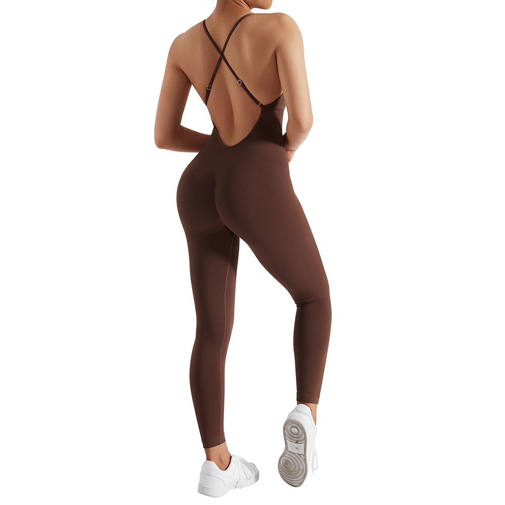 Jumpsuit Women Fitness High Quality Stretch Material