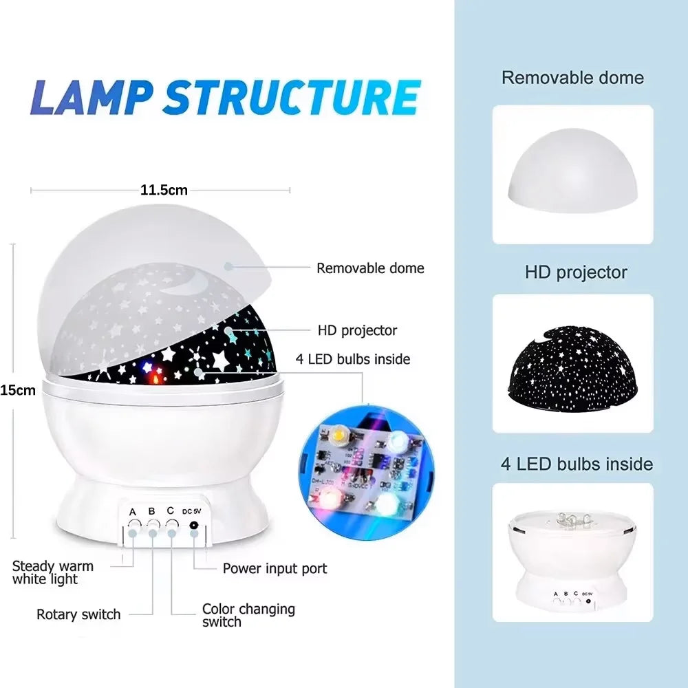 LED Night Light Sky Projection