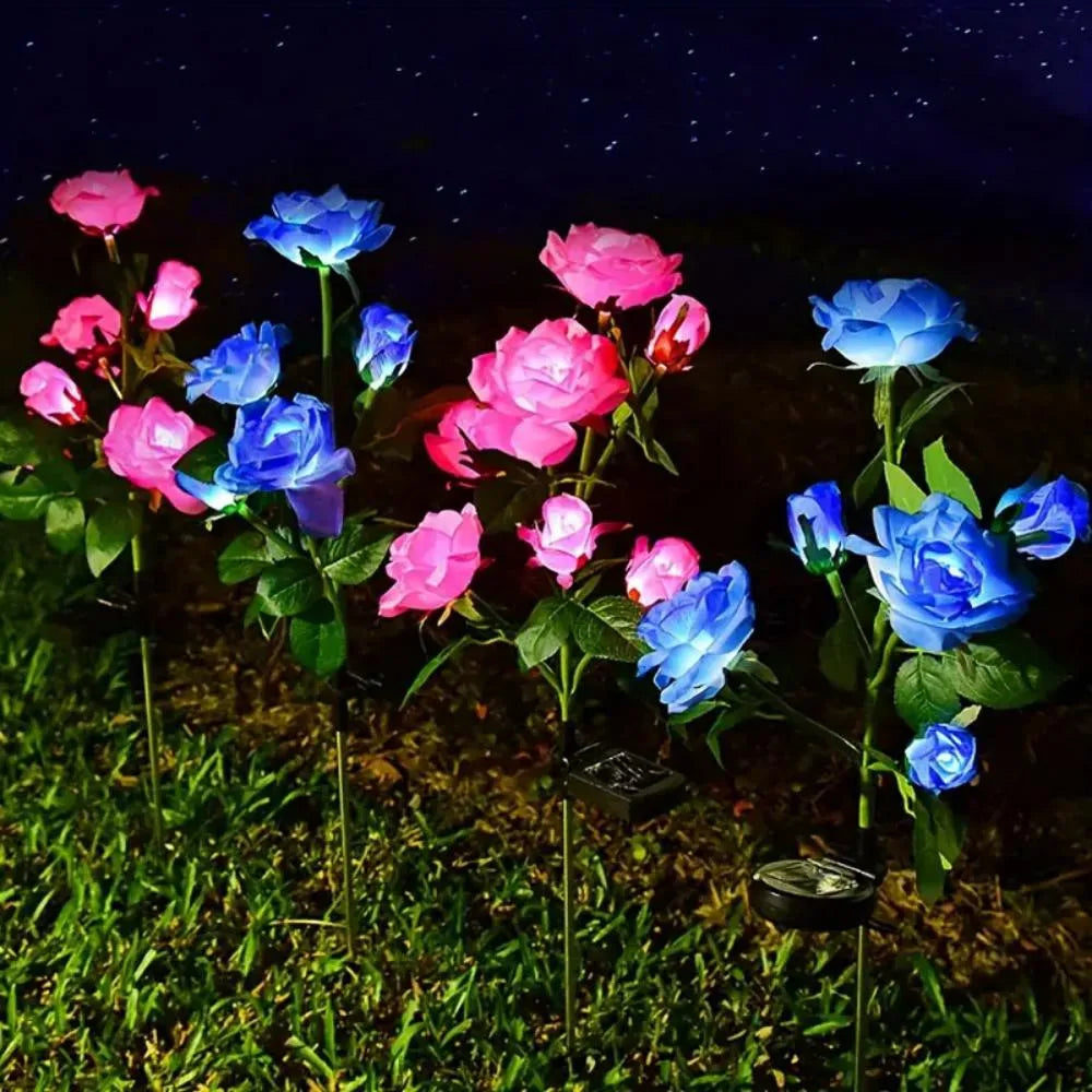 5 Heads Solar Flowe Lights Outdoor