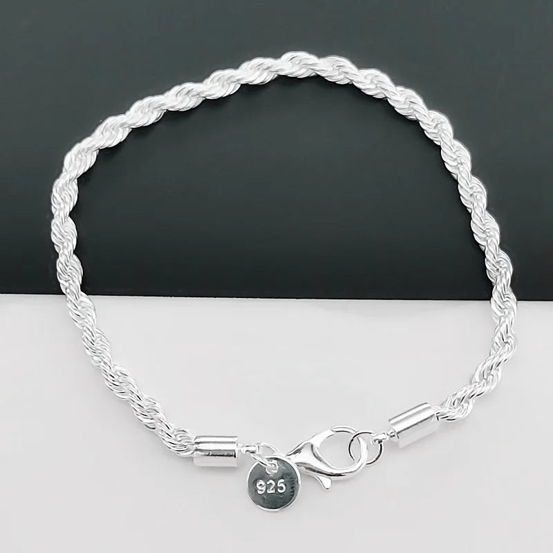 Sterling Silver 4MM Chain Bracelet