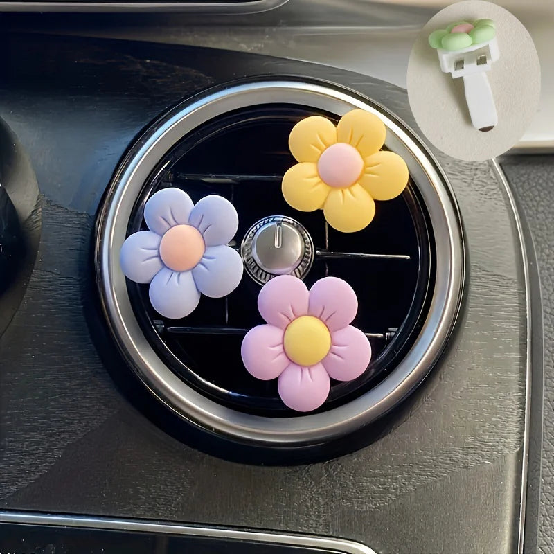 6pcs Cute Flower Air Vent Decorations