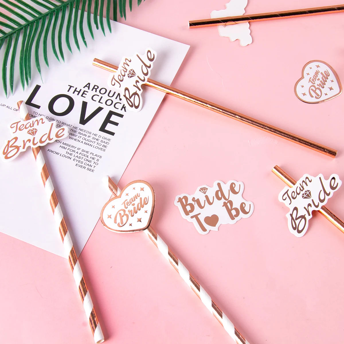 10pcs Team Bride Paper Straws