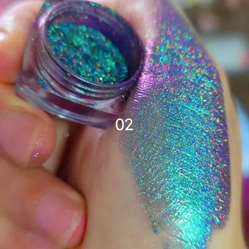 Infinite Chrome Laser Eyeshadow Chameleon Pigment Rainbow