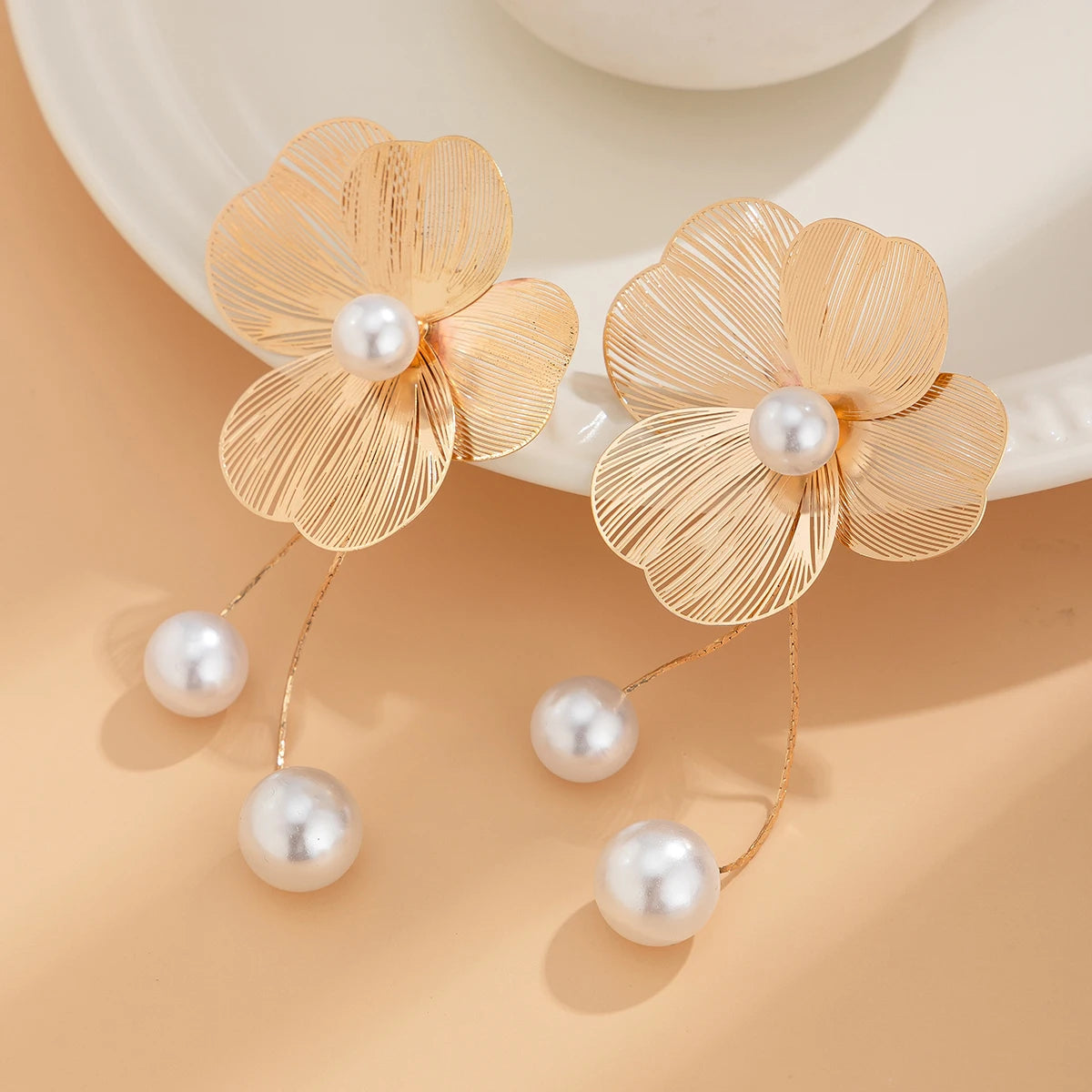 Flower Petal Drop Earring