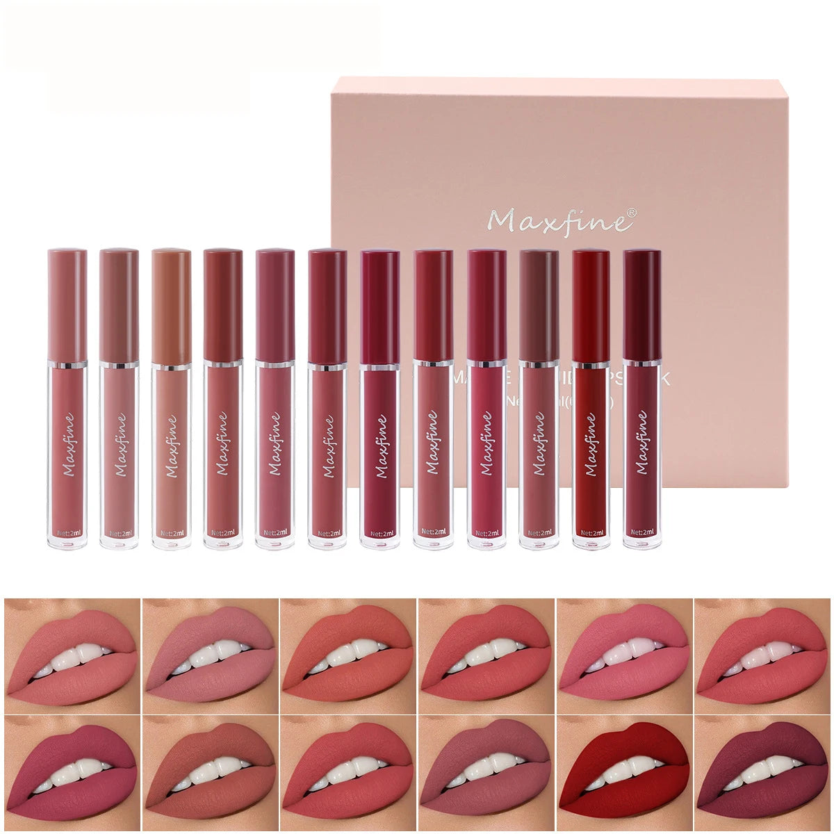 Gift Box 6PC/Set Matte Lip Gloss Waterproof