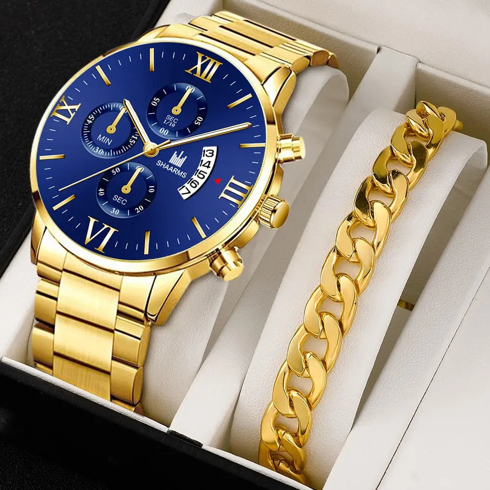 Mens Quartz Watch Stainless Steel