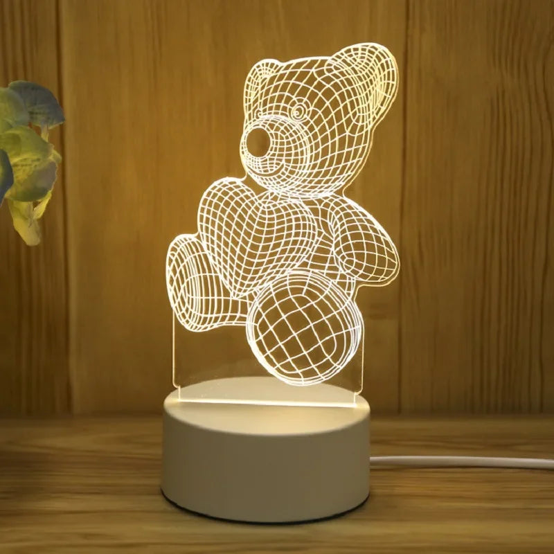 3D Bear Lamp USB LED