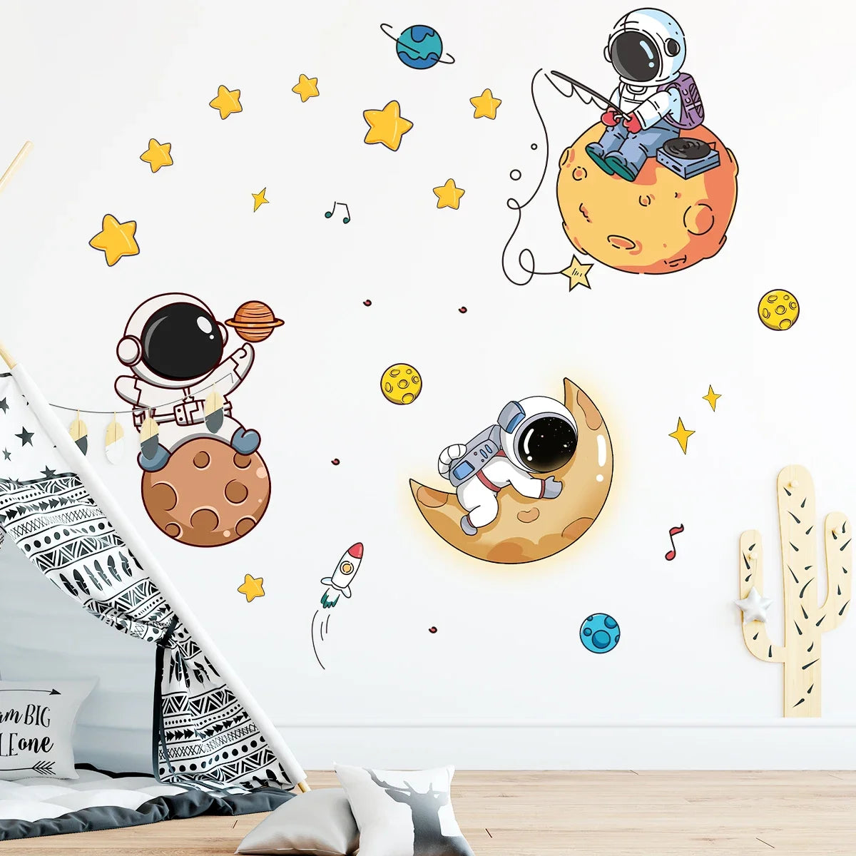 Astronaut Wall Stickers for Kids Room