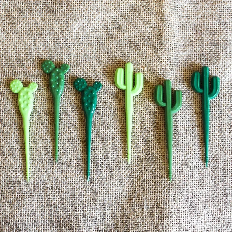 6Pcs Forks For Dessert Cactus Shape