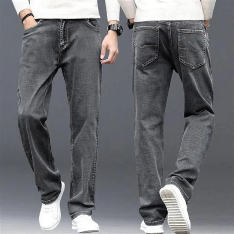 Stylish Men's Jeans Classic Retro Baggy Trousers