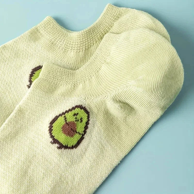 5 Pairs Avocado Ankle Socks