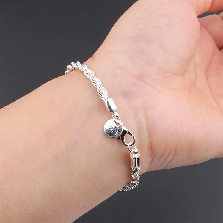 Sterling Silver 4MM Chain Bracelet