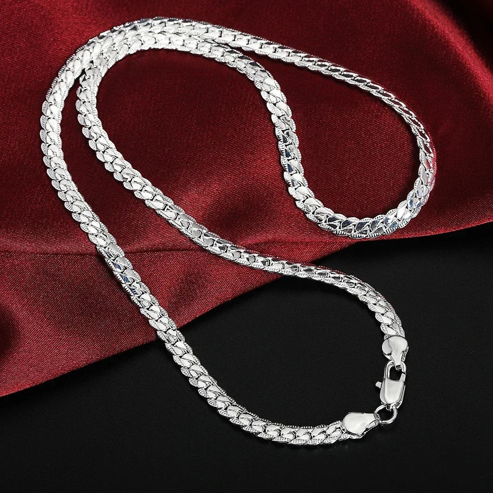 Silver Plated Necklace Chain For Woman And Men