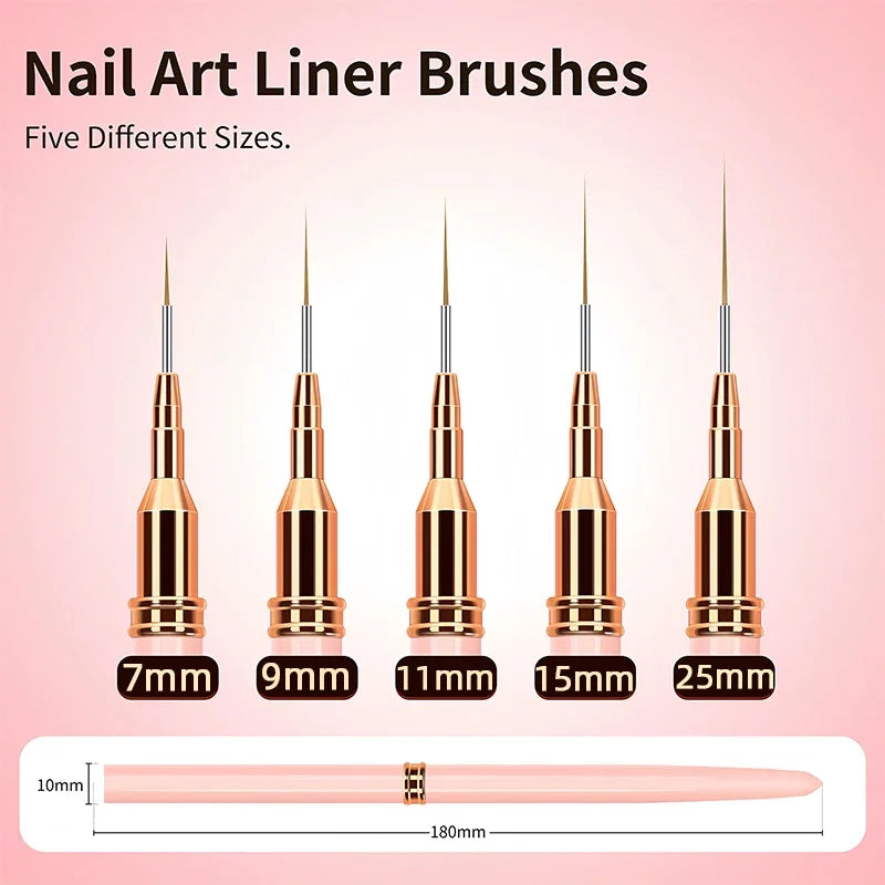 Nail Liner Brush 7/9/11/15/25MM