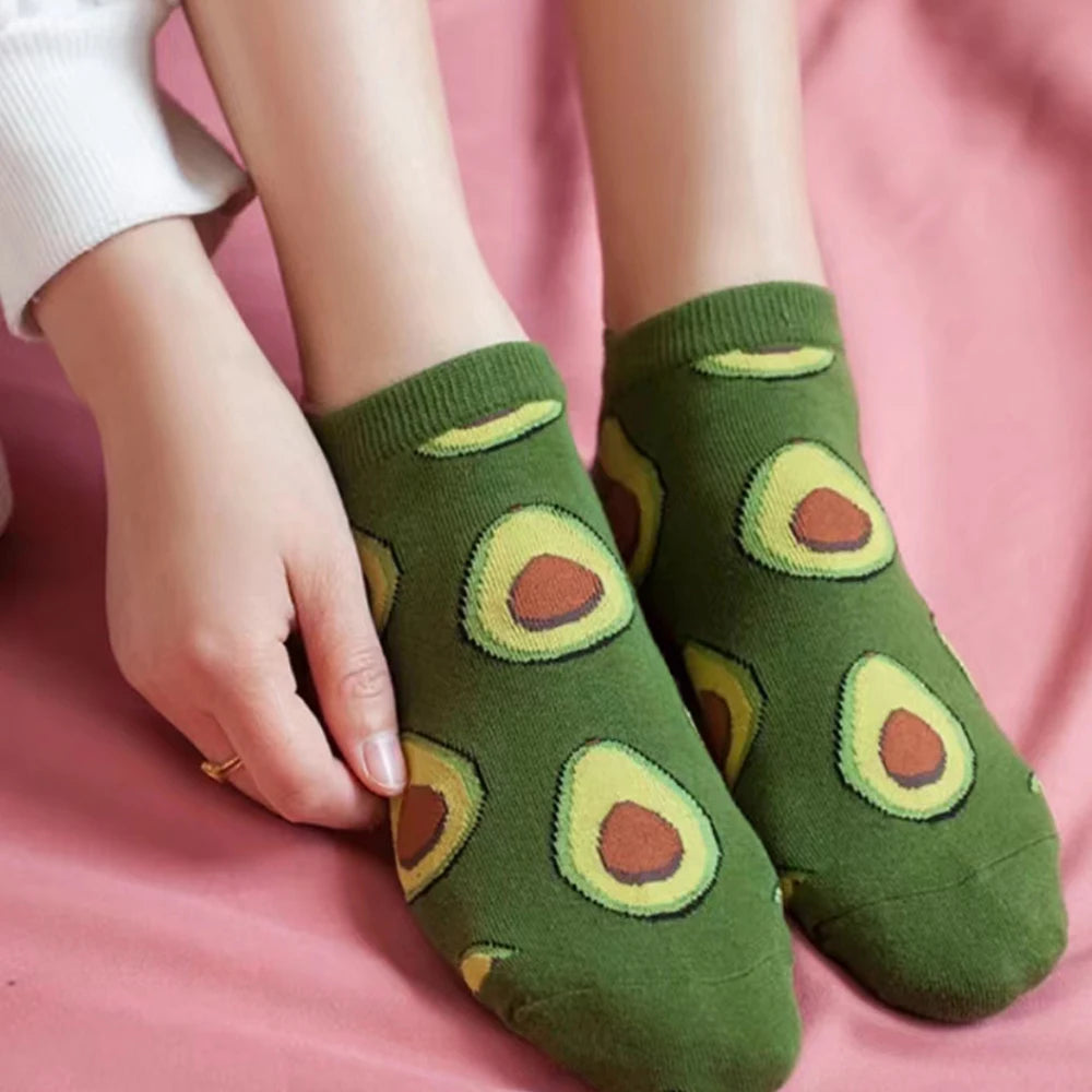 5 Pairs Avocado Ankle Socks