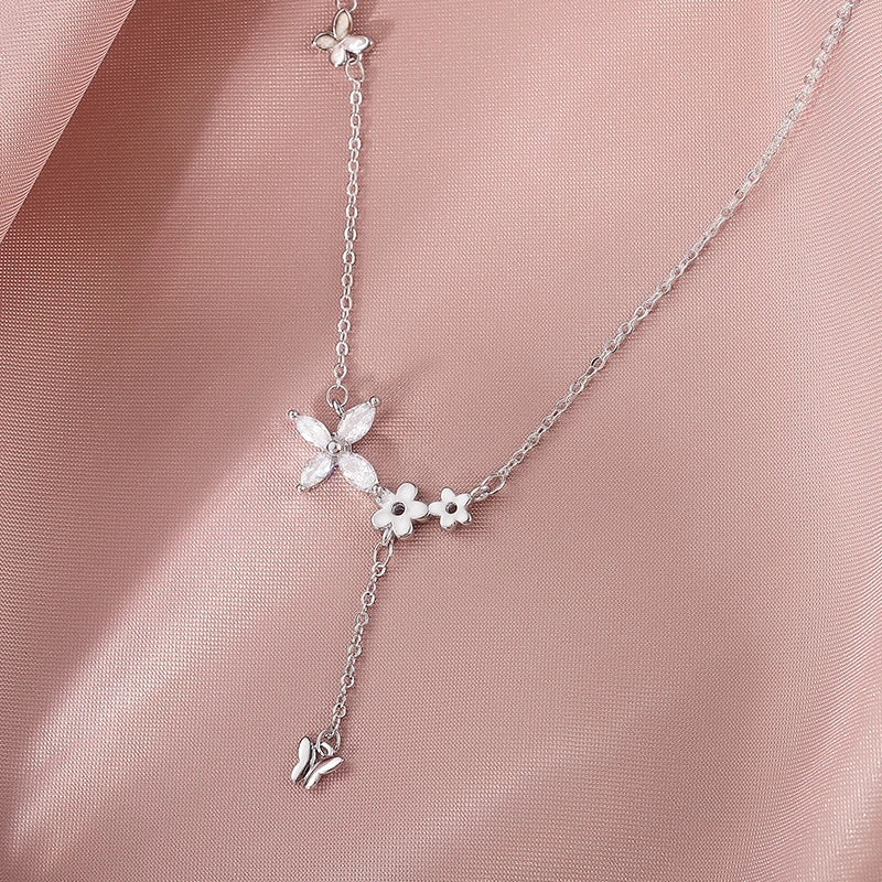 Sterling Silver Flower Necklace