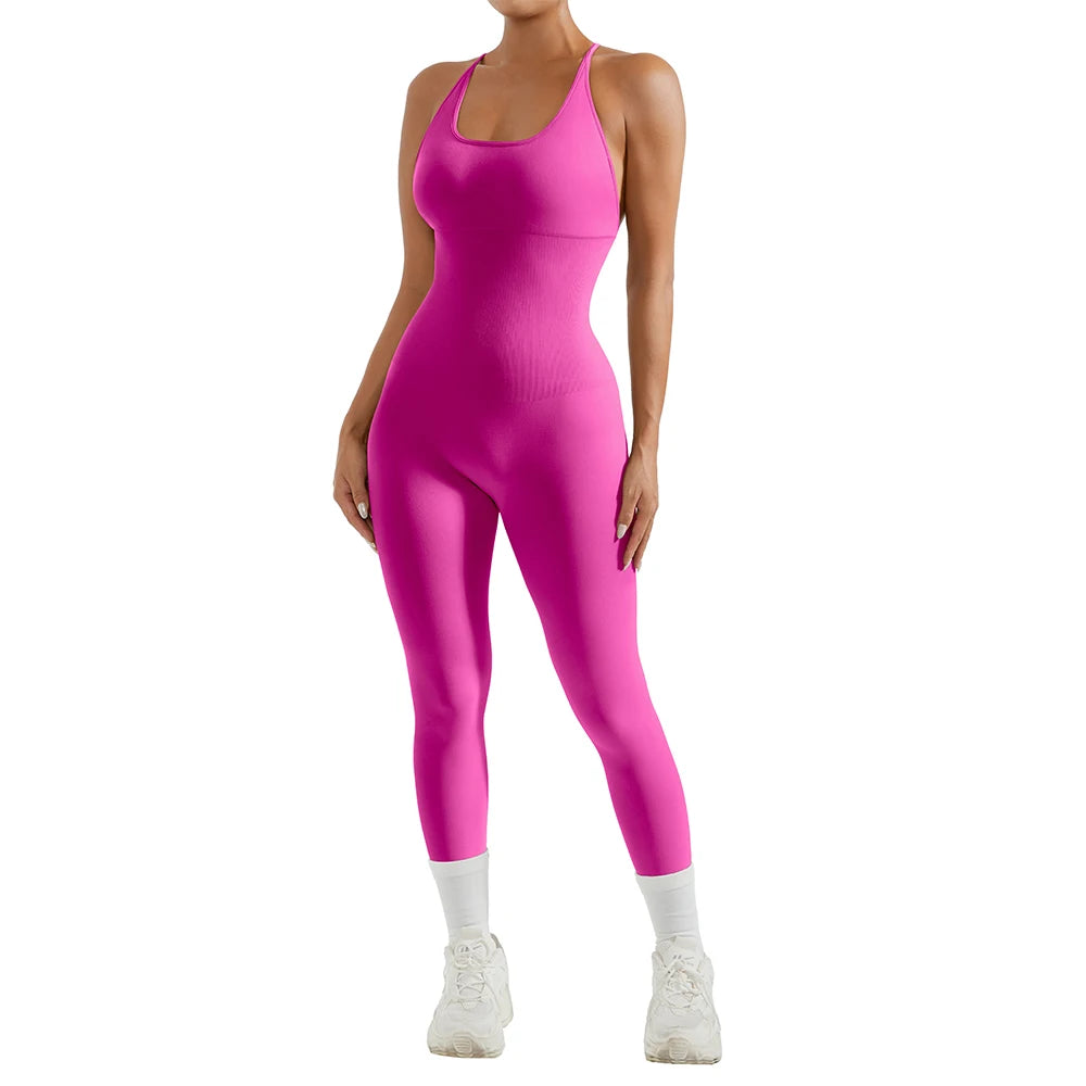 Jumpsuit Women Fitness High Quality Stretch Material