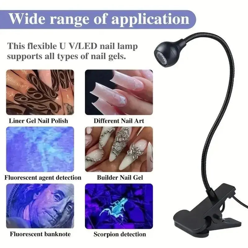 Nail Lamp LED Portable With Clip