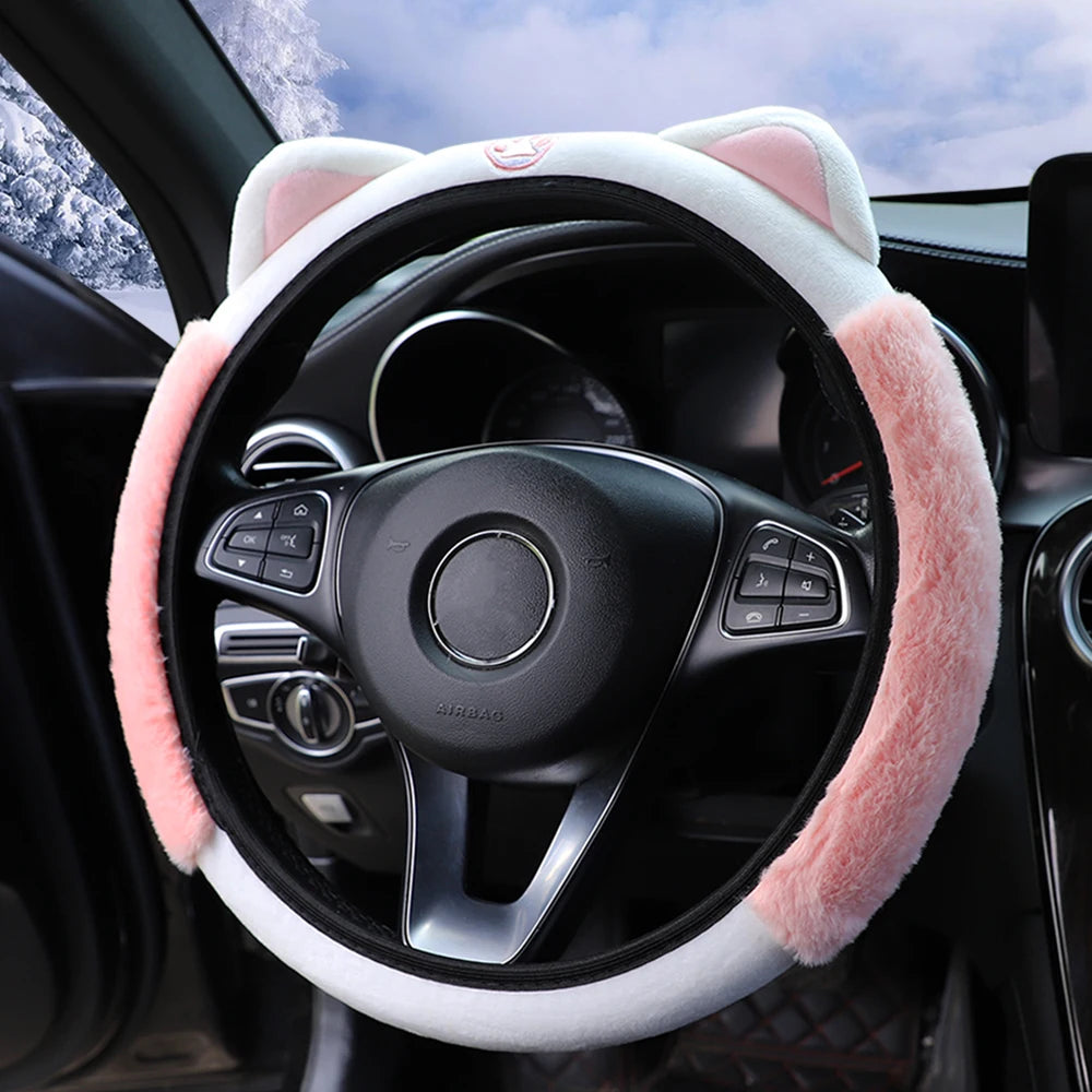 Cute Kitten Car Steering Wheel Cover