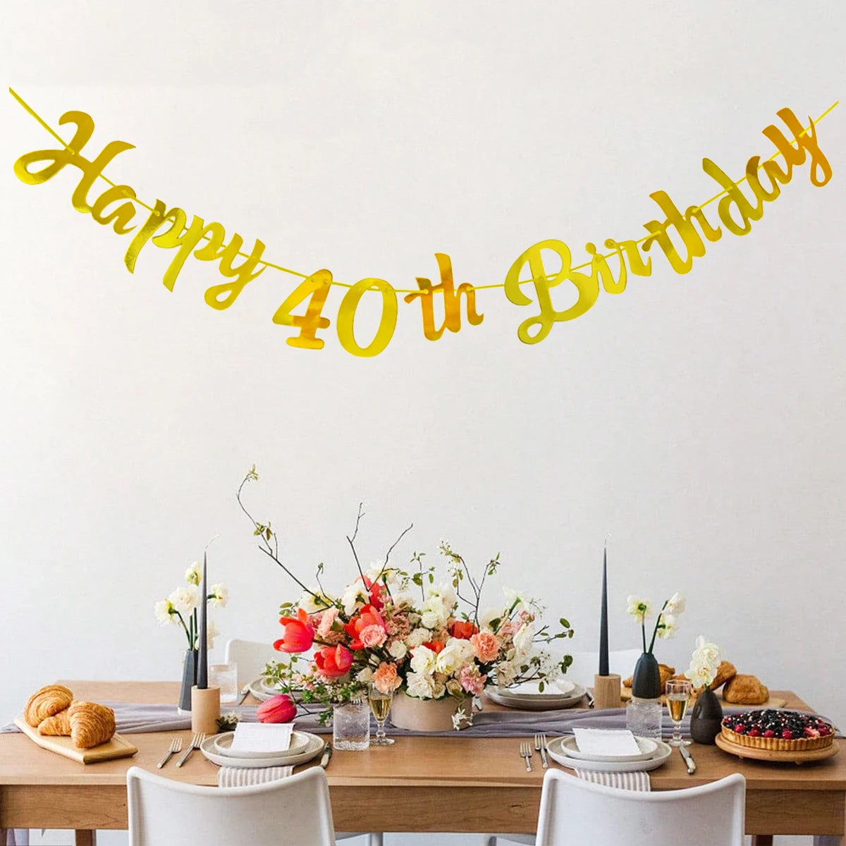 30th 40th 50th 60th Happy Birthday Party Banner