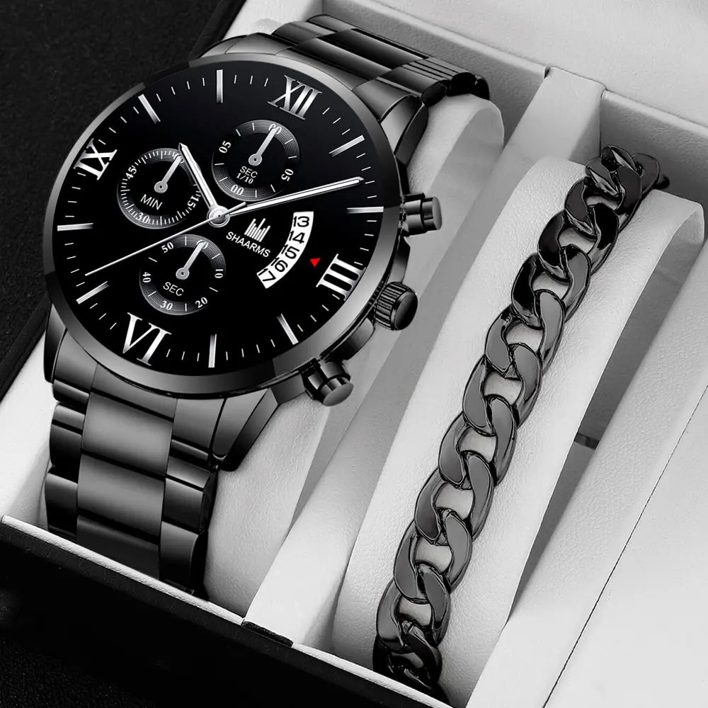 Mens Quartz Watch Stainless Steel