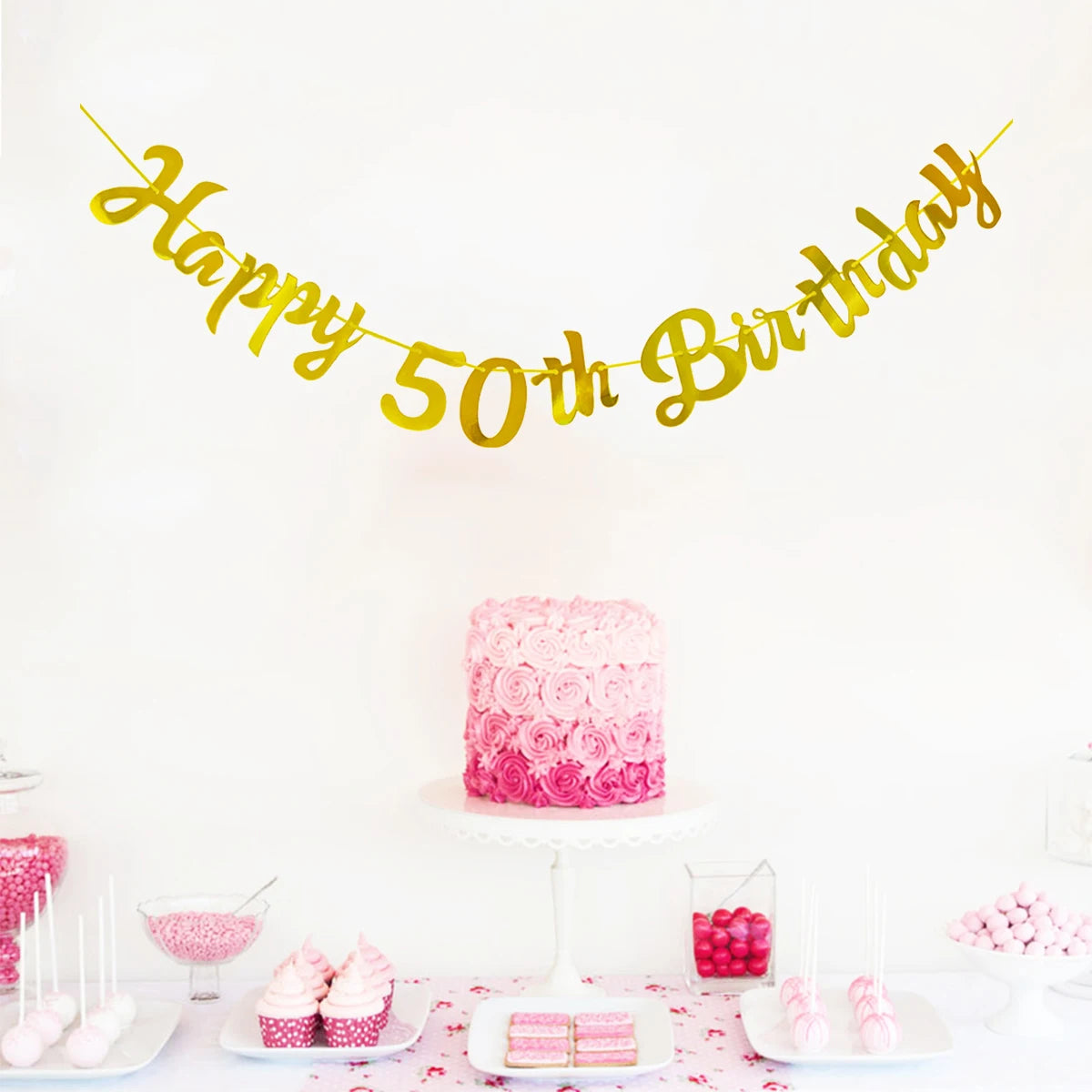 30th 40th 50th 60th Happy Birthday Party Banner