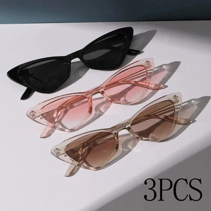 3 Pair Cat Eye Sunglasses For Women