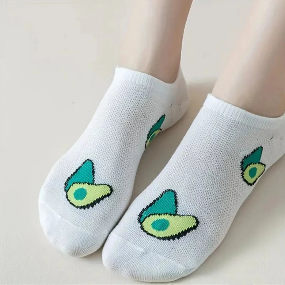 5 Pairs Avocado Ankle Socks