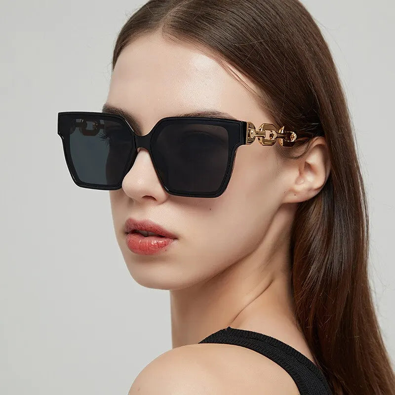 Women Rectangle Vintage Sunglasses