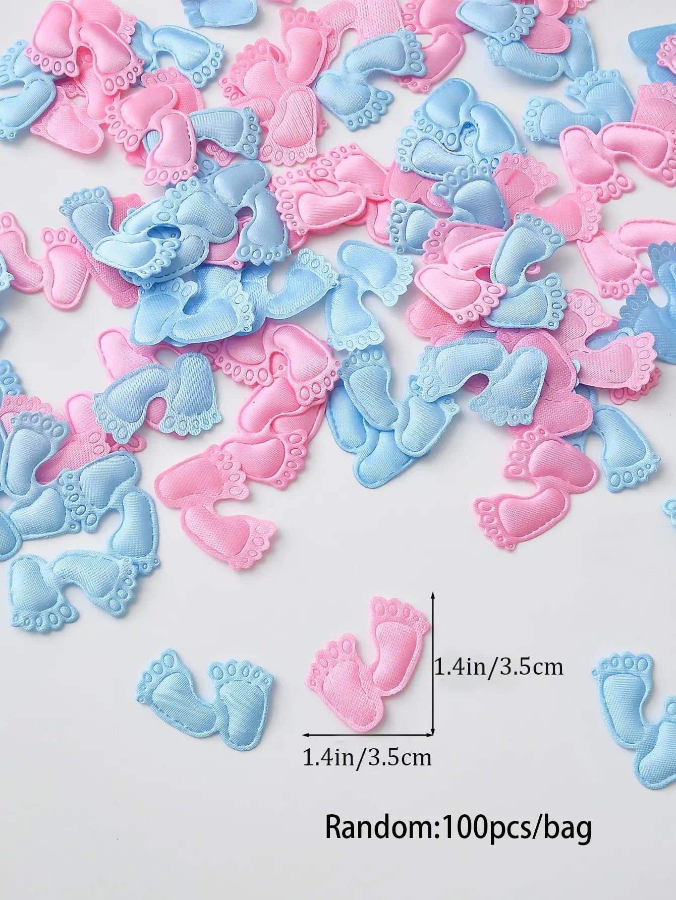 100 Pcs Confetti For Baby Shower Party Hand Made