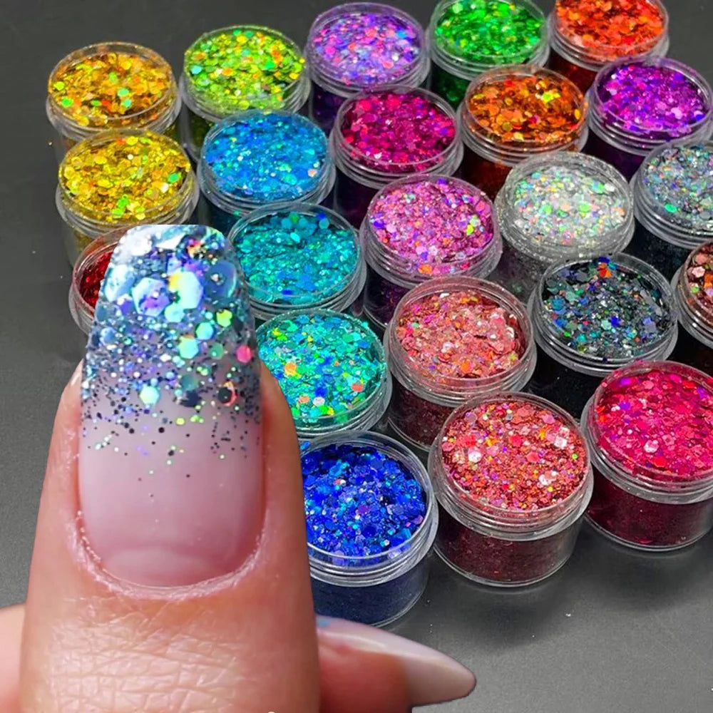 All 24 Colors Holographic Glitter Nail