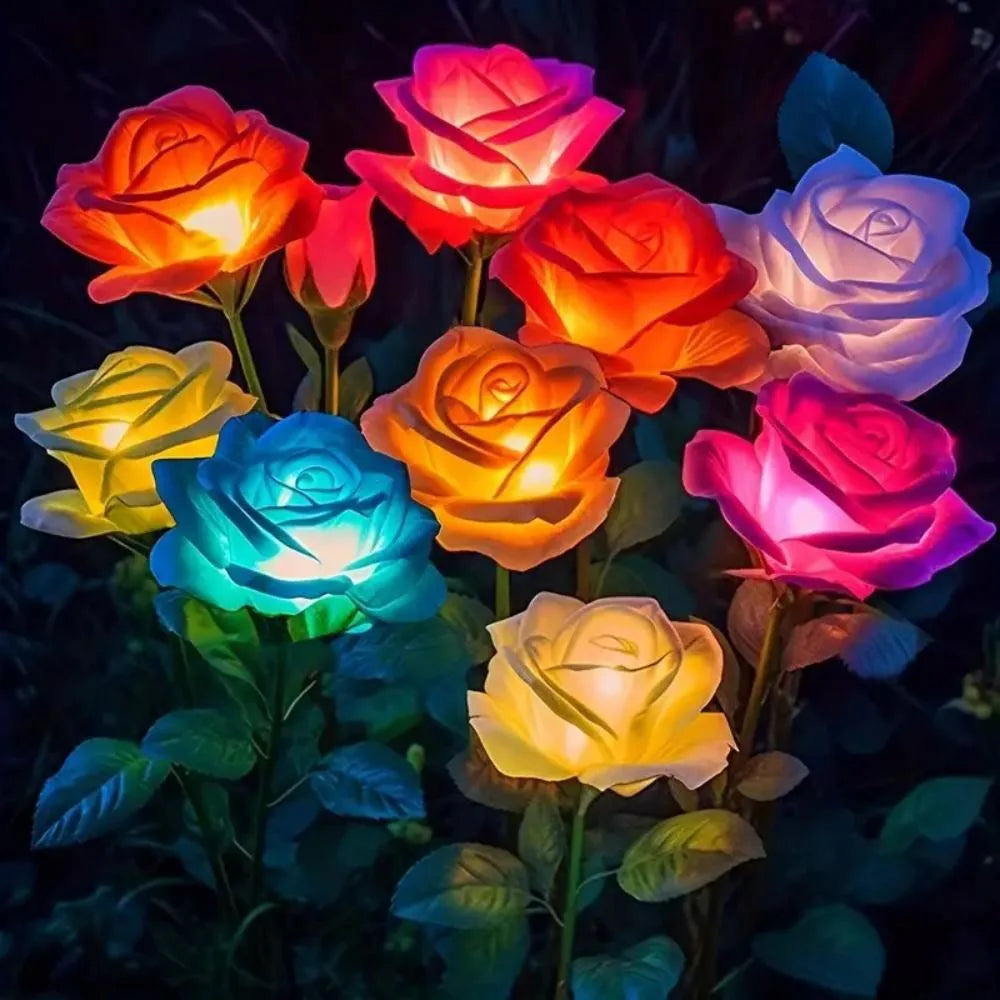 5 Heads Solar Flowe Lights Outdoor