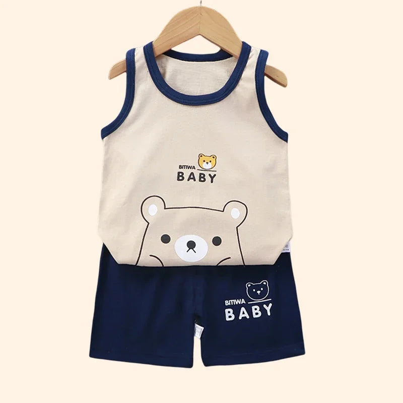 Baby Cotton T-Shirts Shorts Tank Top