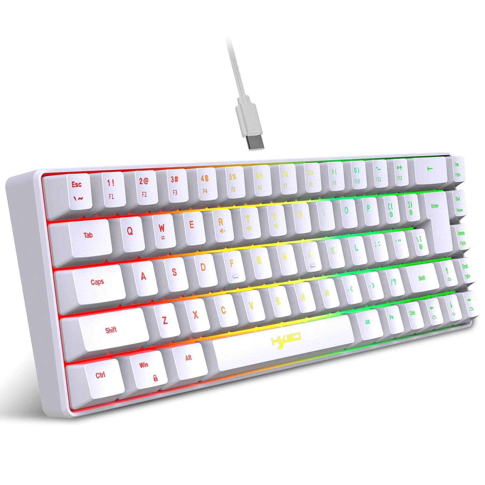 HXSJ V200 Wired K68 RGB Streamer Mini Gaming Mechanical Keyboard