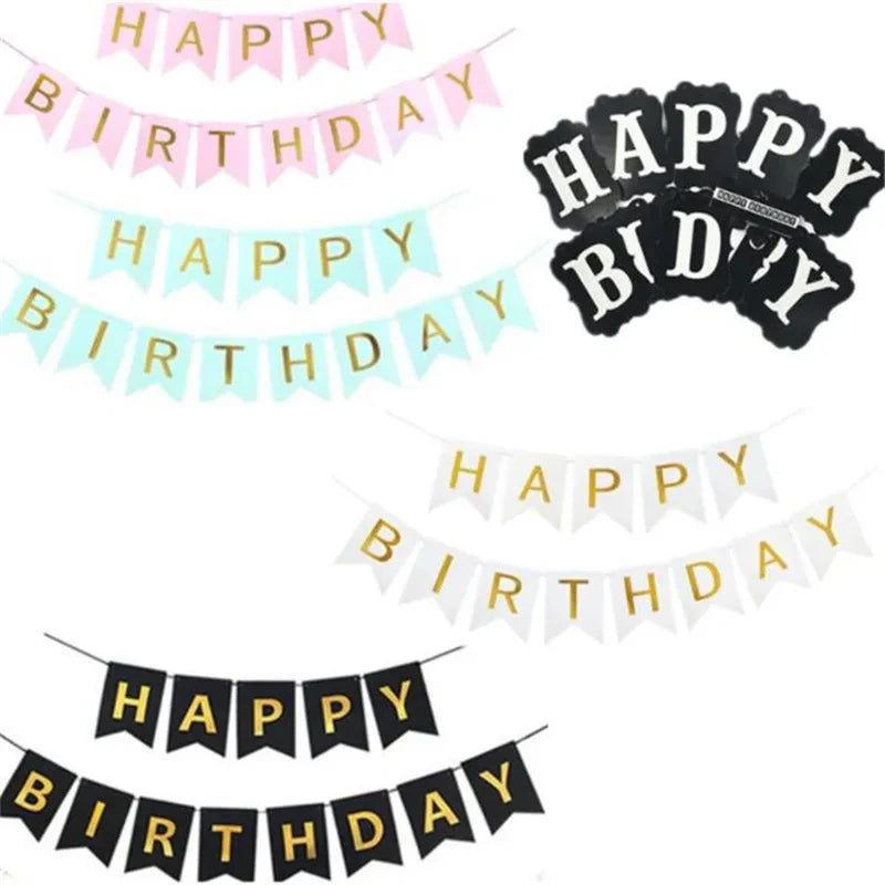 1Set Happy Birthday Banner