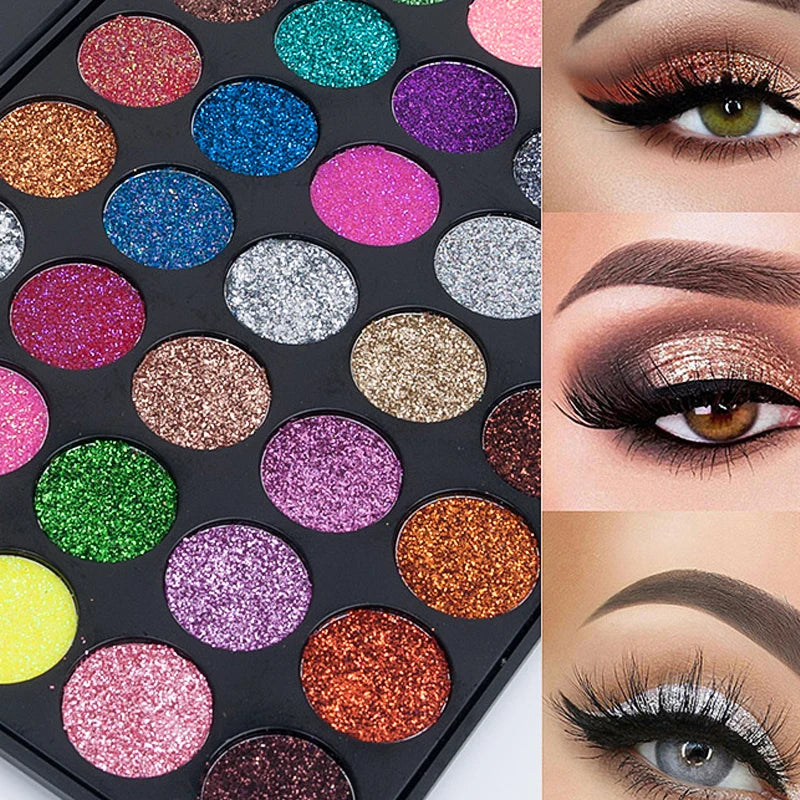 35 Color Glitter Eyeshadow Waterproof