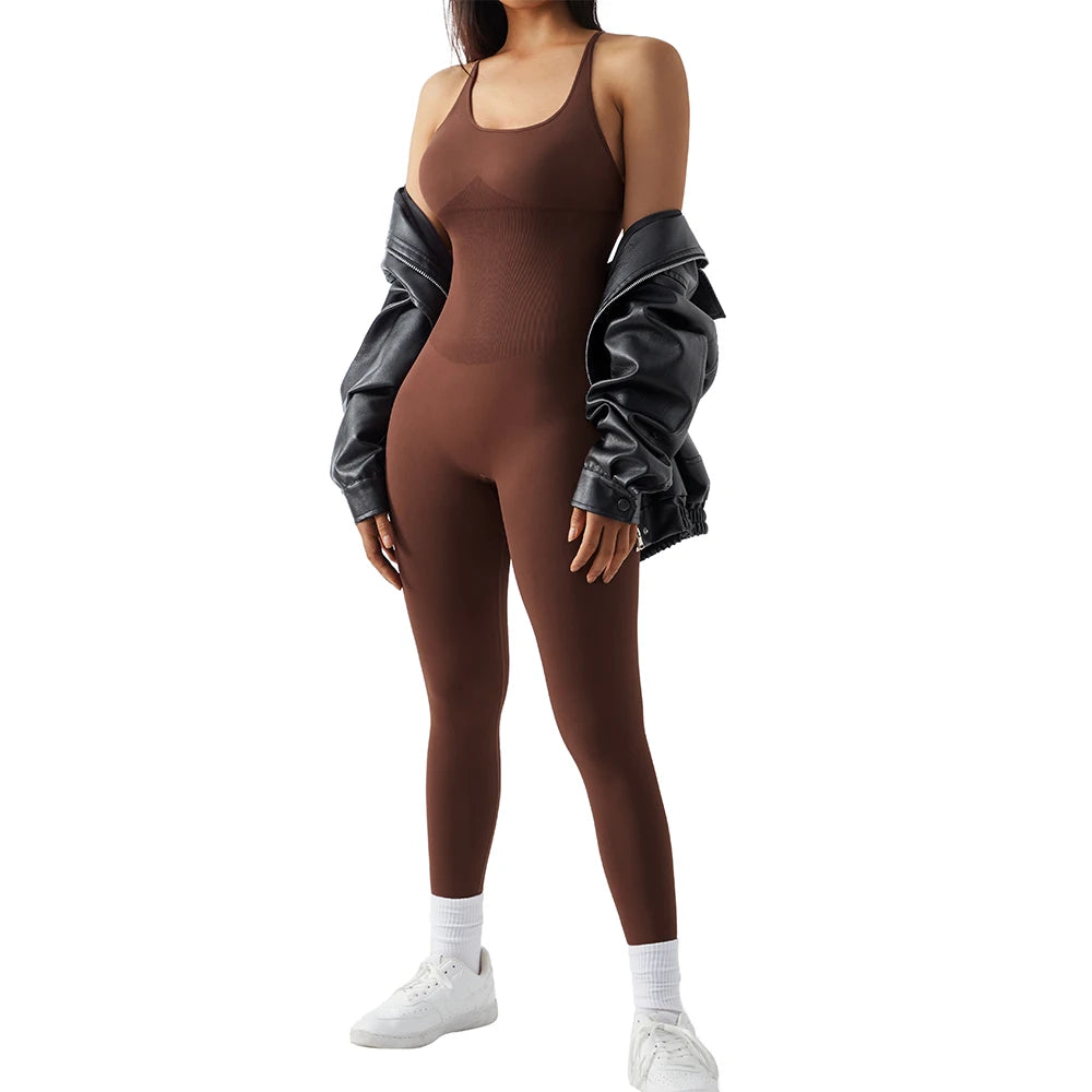 Jumpsuit Women Fitness High Quality Stretch Material