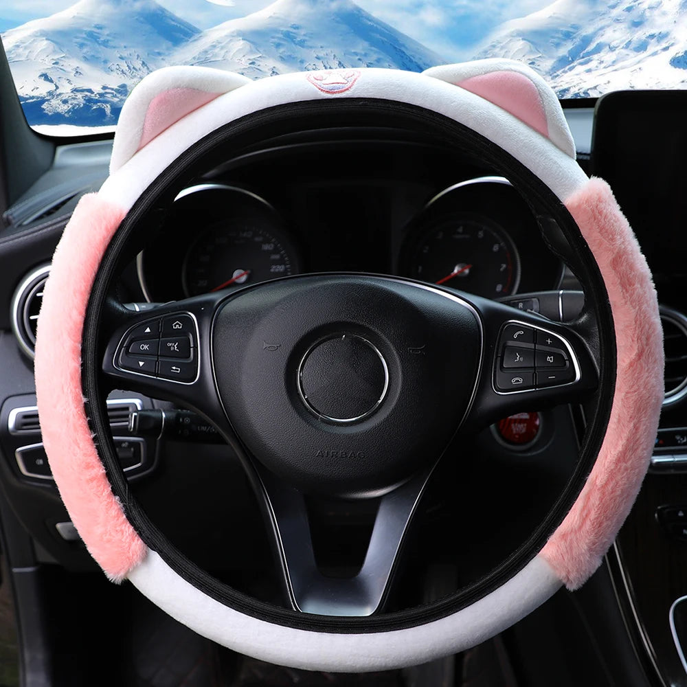 Cute Kitten Car Steering Wheel Cover