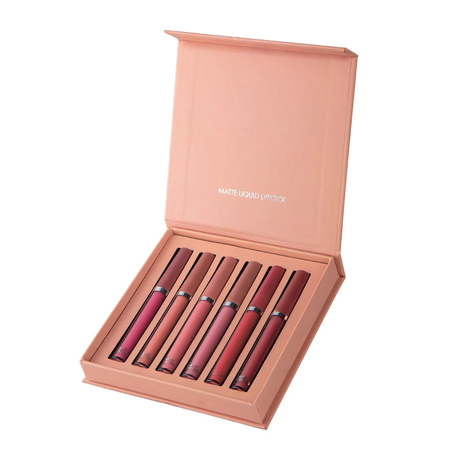 Gift Box 6PC/Set Matte Lip Gloss Waterproof