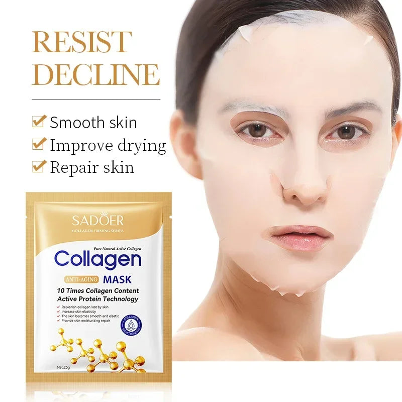 10pcs Collagen Facial Mask And Vitamin C