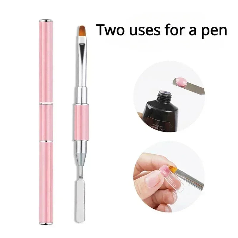 New Dual Ended Poly Nail Gel Brush