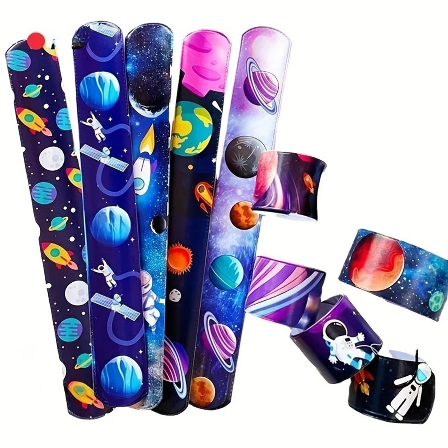 12Pcs Space Theme Slap Bracelet