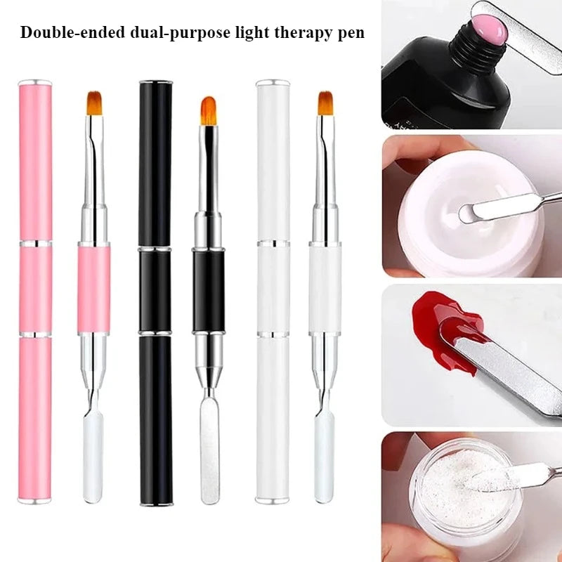 New Dual Ended Poly Nail Gel Brush