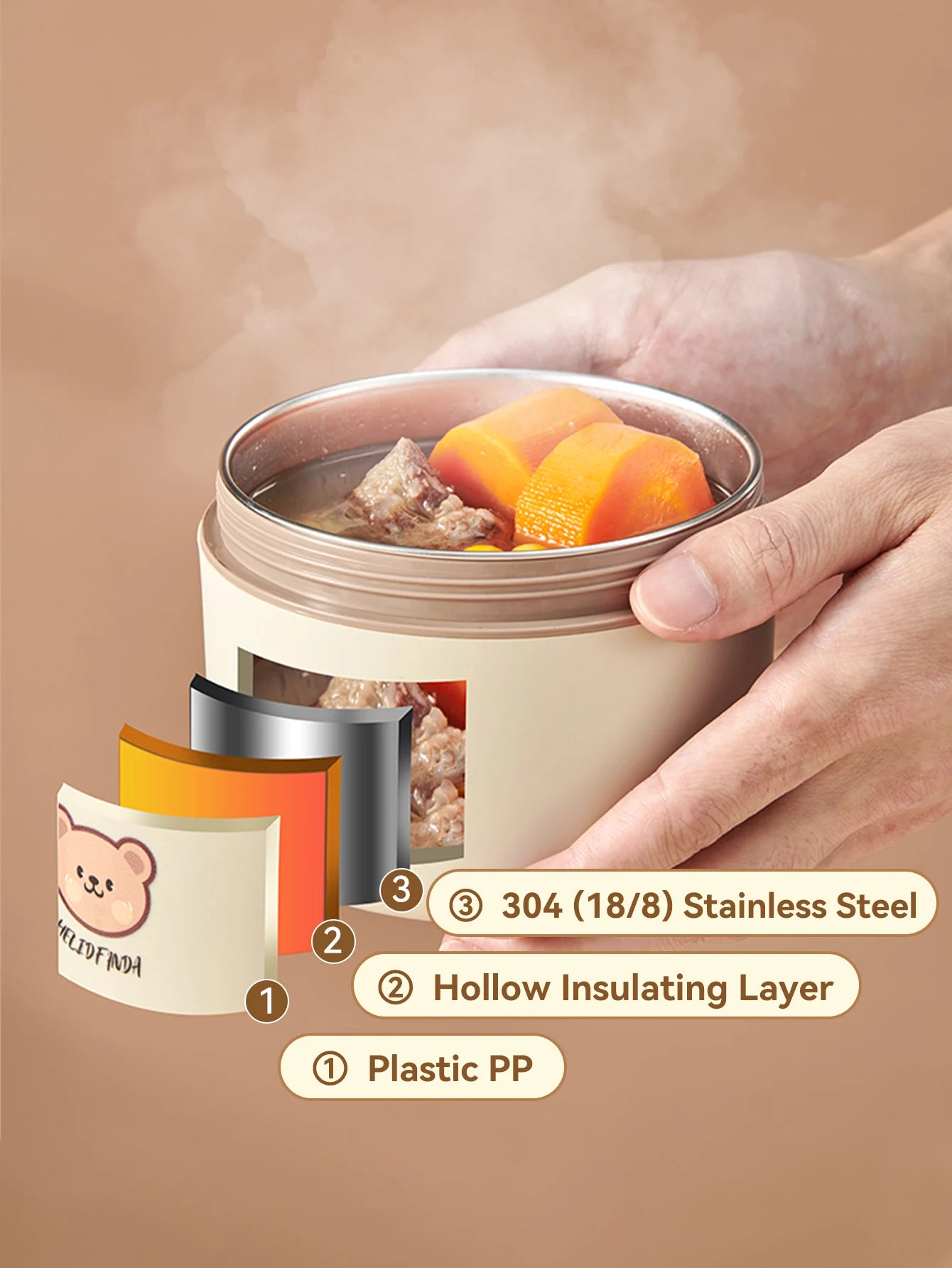 Portable Lunch Box Stainless Steel