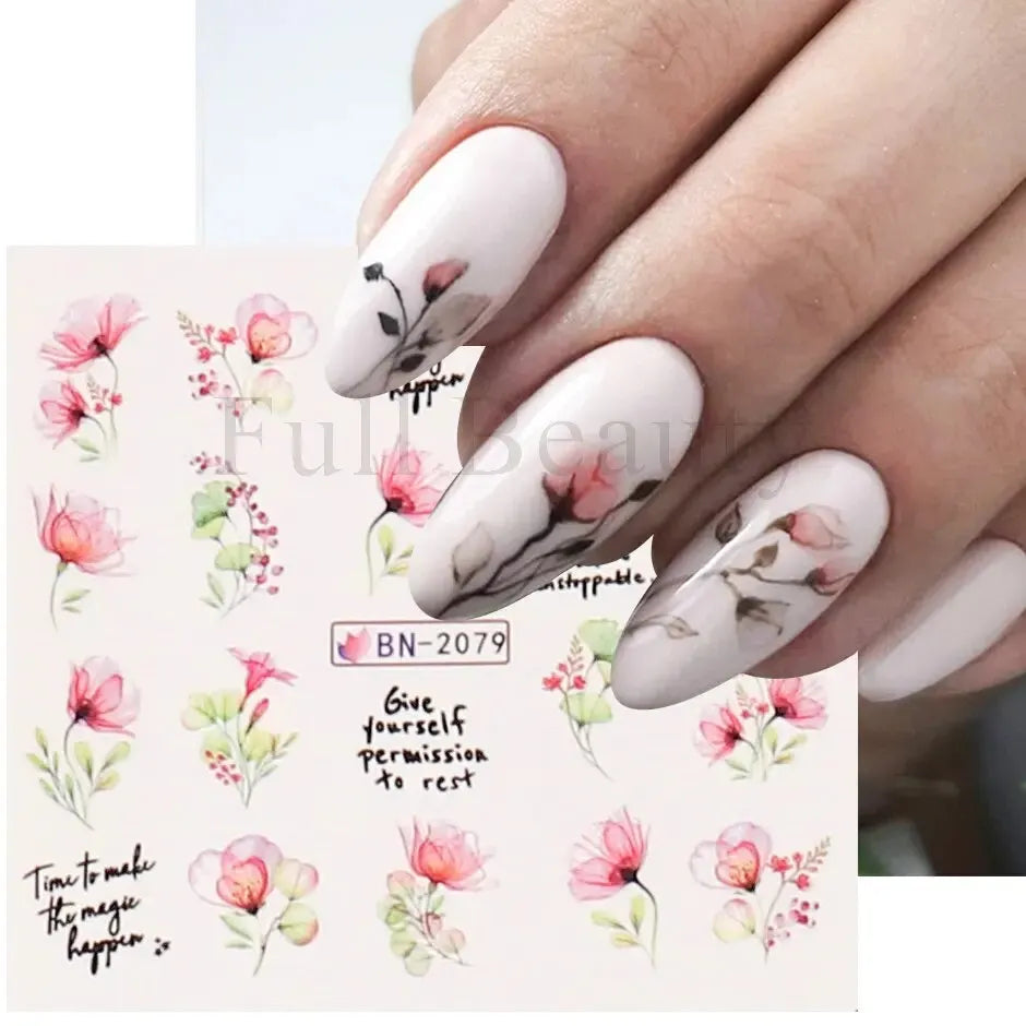 1Pc Spring 3D Nail Sticker